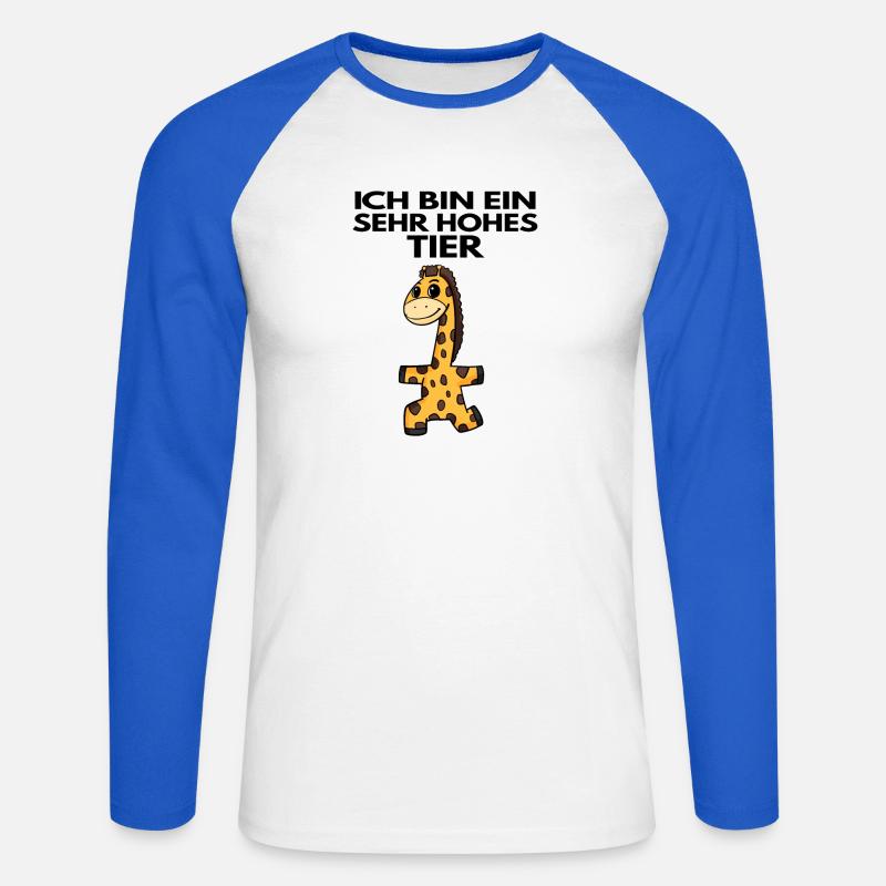 Teamleiter Giraffe Trainer Leitung Chef - Unisex Baseballshirt langarm - Weiß/Royalblau