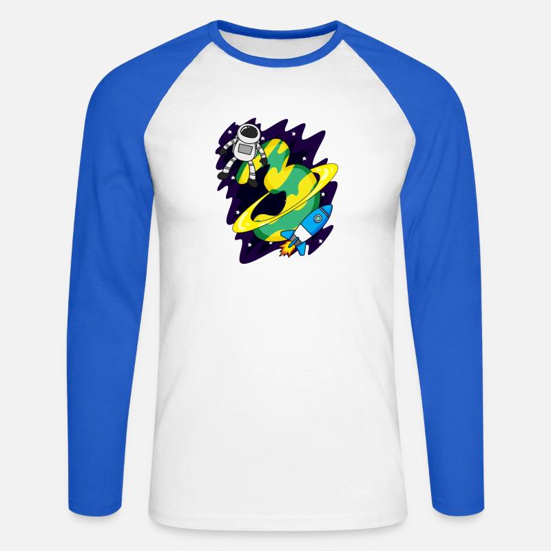 3 Jahre alt Junge Geschenk - Unisex Baseballshirt langarm - Weiß/Royalblau