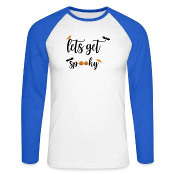 Helloween - Unisex Baseballshirt langarm - Weiß/Royalblau - Vorne - Nik (191cm)