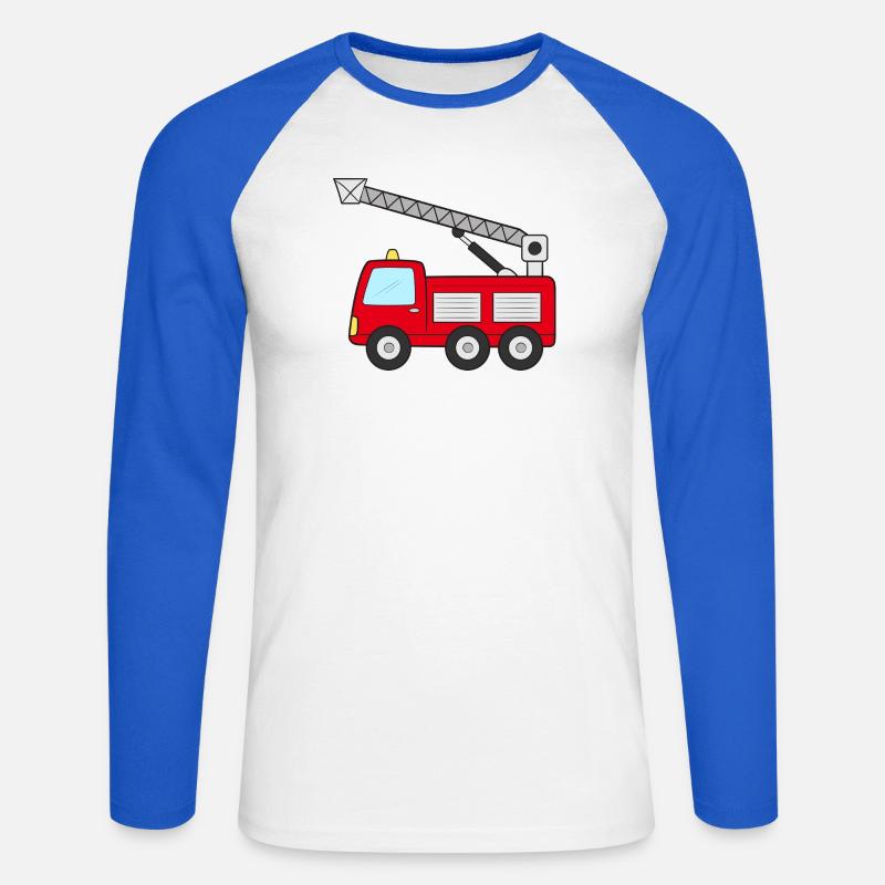Fire engine Fire engine - Unisex Long Sleeve Baseball T-Shirt - white/royal blue