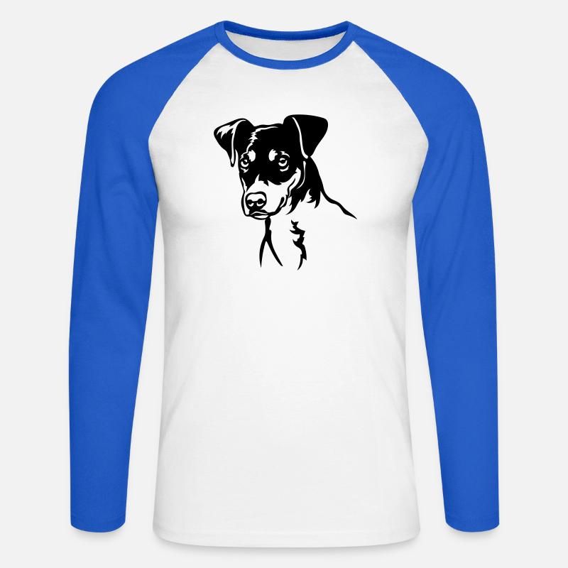 Bodeguero Andaluz Kopf - Unisex Baseballshirt langarm - Weiß/Royalblau