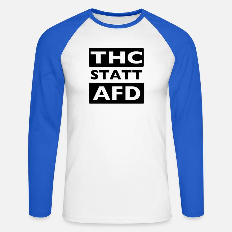 THC STATT AFD - Unisex Baseballshirt langarm - Weiß/Royalblau