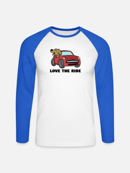 Hund Statement Kuscheltier Haustiere Lieblingstier - Unisex Baseballshirt langarm - Weiß/Royalblau