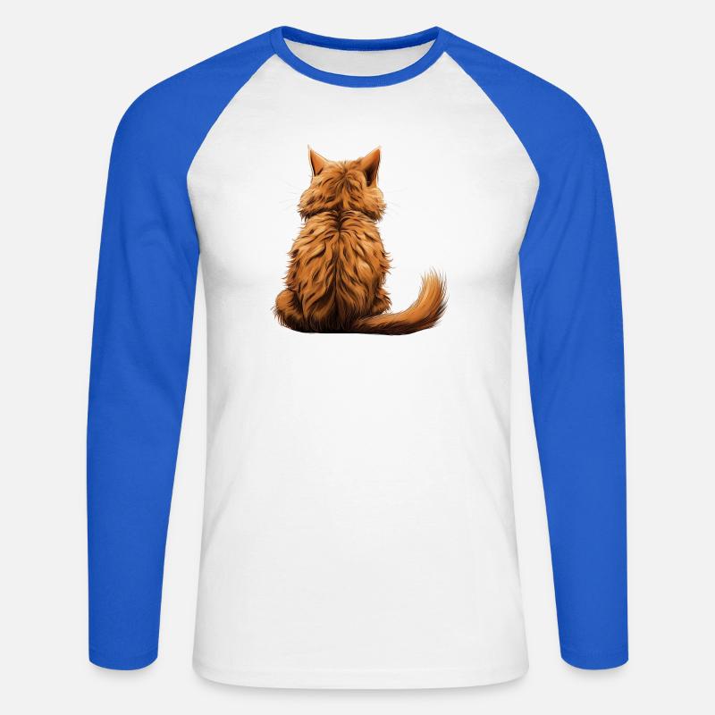 Pixie Bob - Unisex Baseballshirt langarm - Weiß/Royalblau