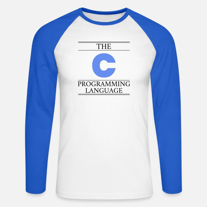 The C Programming Language - Unisex Long Sleeve Baseball T-Shirt - white/royal blue