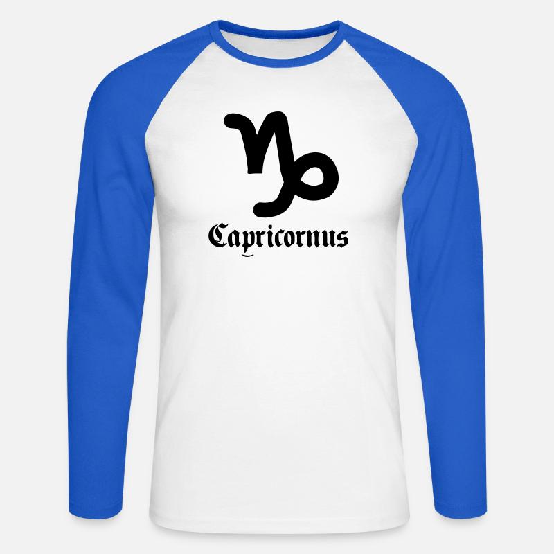 Steinbock Steinbock Steinbock - Unisex Baseballshirt langarm - Weiß/Royalblau