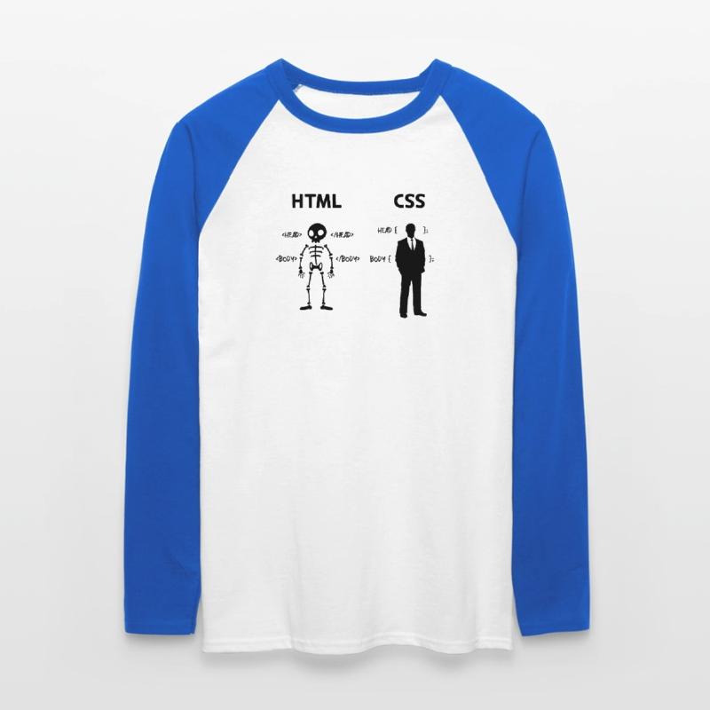 Developer Programmierer Coden Css Skripting Code Unisex Baseballshirt langarm