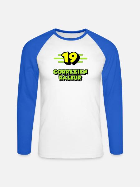 Complaining Correzien - Unisex Long Sleeve Baseball T-Shirt - white/royal blue
