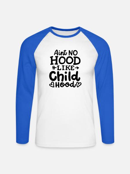 Kindheit Lustige Sprüche - Unisex Baseballshirt langarm - Weiß/Royalblau