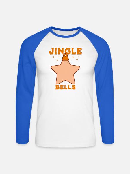 Weihnachts-Design Bells - Unisex Baseballshirt langarm - Weiß/Royalblau