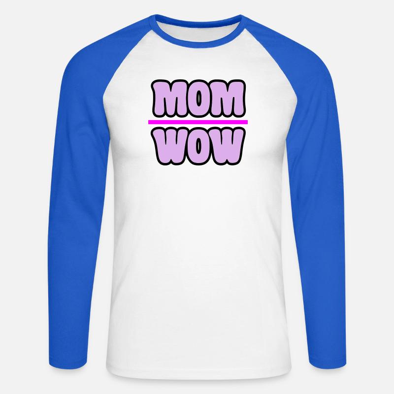 Mama - Unisex Baseballshirt langarm - Weiß/Royalblau