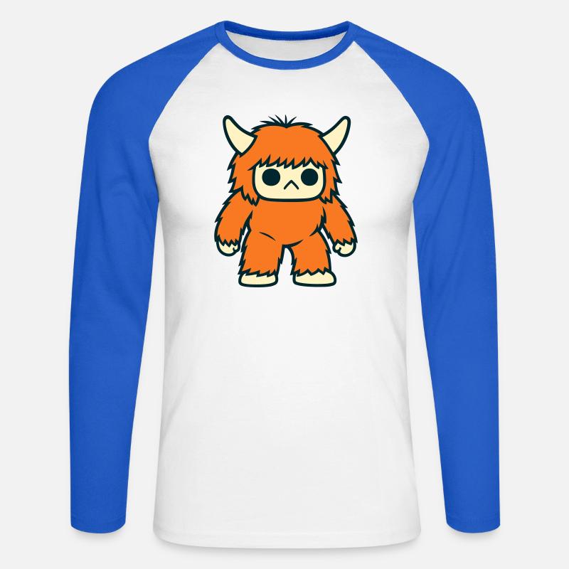Cute Devil by toystudio 71 / FANMAN - Unisex Baseballshirt langarm - Weiß/Royalblau