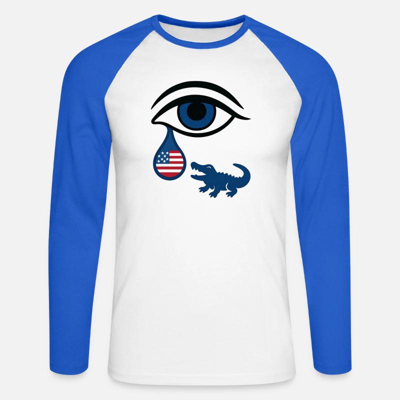 Florida Tear - Unisex Long Sleeve Baseball T-Shirt - white/royal blue