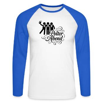 Bachelor party bachelor party - Unisex Long Sleeve Baseball T-Shirt - white/royal blue - Front - Nik (191cm)
