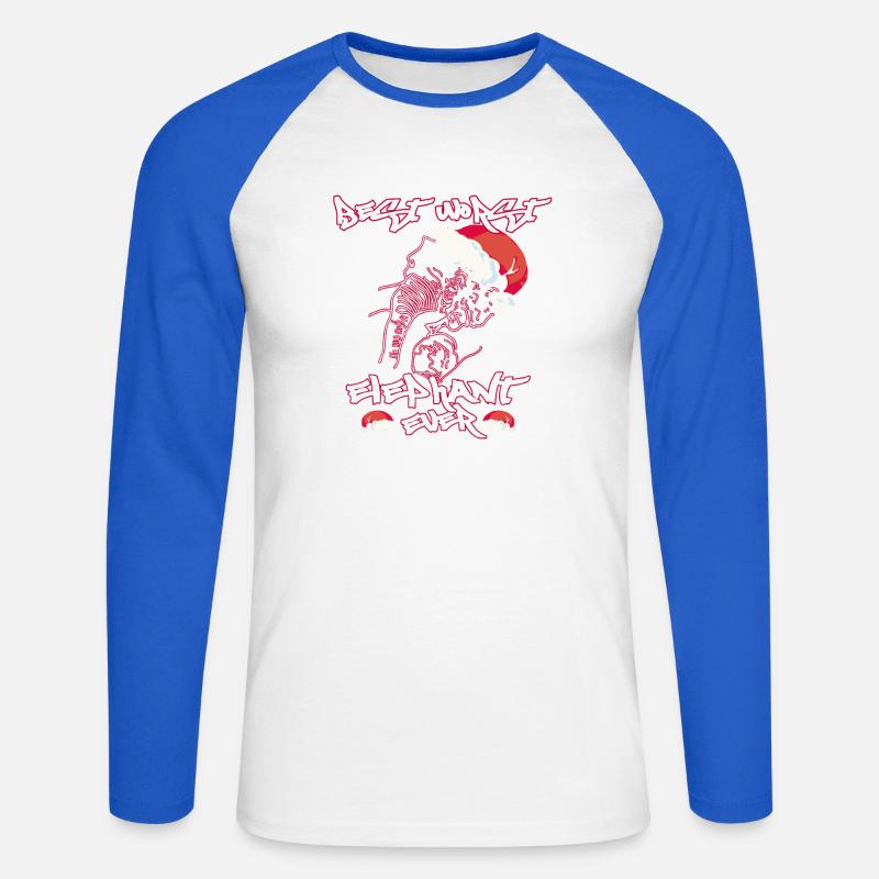 worst ever elefant geschenk zitat - Unisex Baseballshirt langarm - Weiß/Royalblau