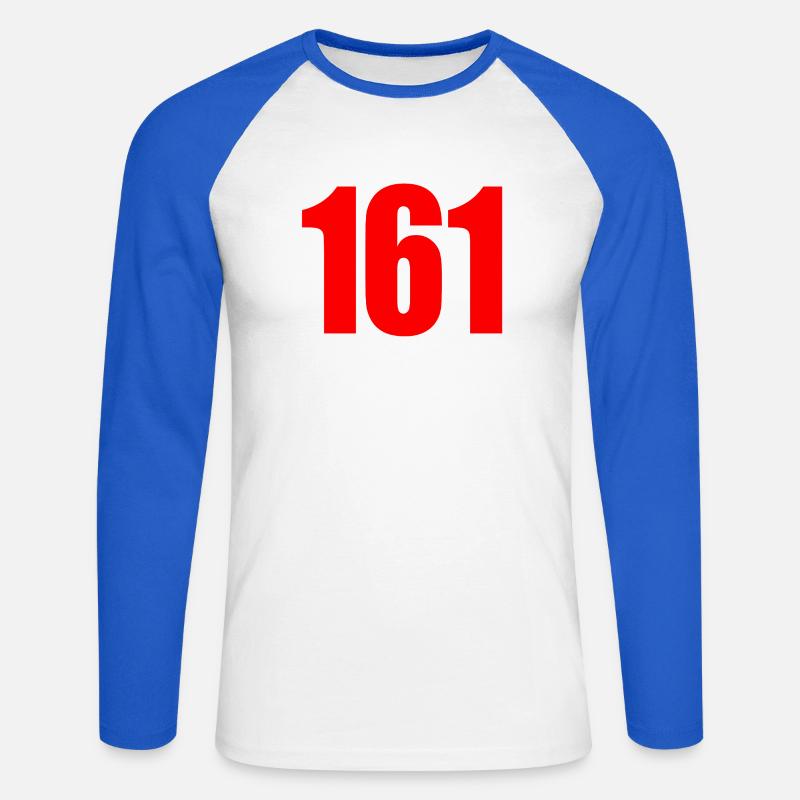 161 – Antifa Code Statement - Unisex Baseballshirt langarm - Weiß/Royalblau