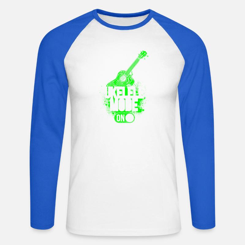 Hawaiian Ukulele Uke Ukulele Mode - Unisex Baseballshirt langarm - Weiß/Royalblau