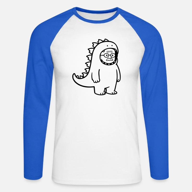 Karnevalmuffel Opa - Unisex Baseballshirt langarm - Weiß/Royalblau