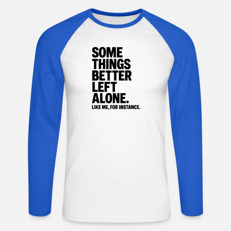 Lustiger Spruch Introvertierte Nerds Geschenkidee - Unisex Baseballshirt langarm - Weiß/Royalblau