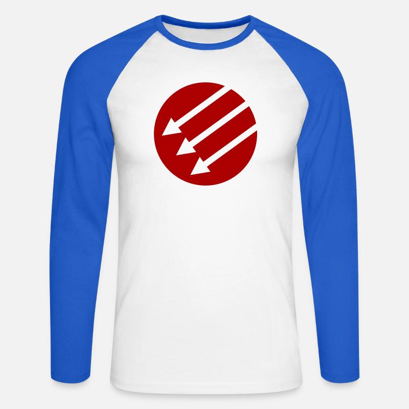 Iron Front / Eiserne Front / Järnfronten - Unisex Baseballshirt langarm - Weiß/Royalblau