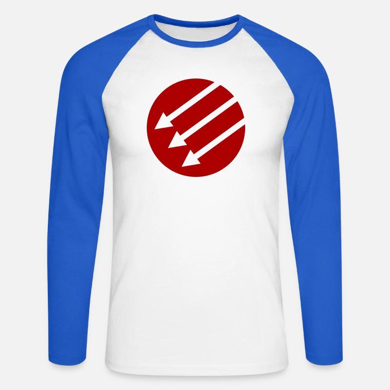 Iron Front / Eiserne Front / Järnfronten - Unisex Baseballshirt langarm - Weiß/Royalblau