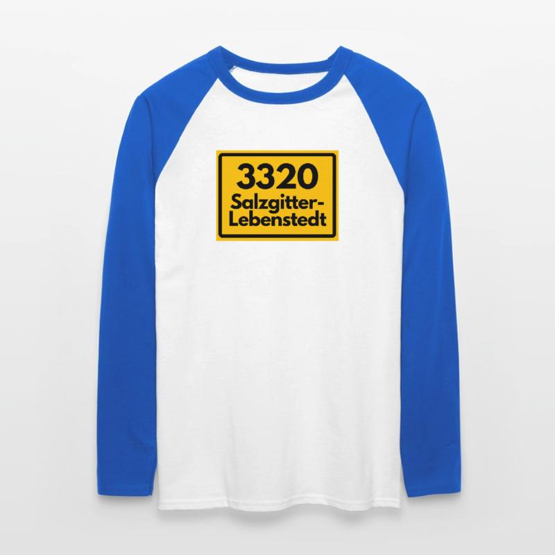 OLD POSTCODE POSTCODE RETRO 3320 SALZGITTER Unisex Long Sleeve Baseball T-Shirt