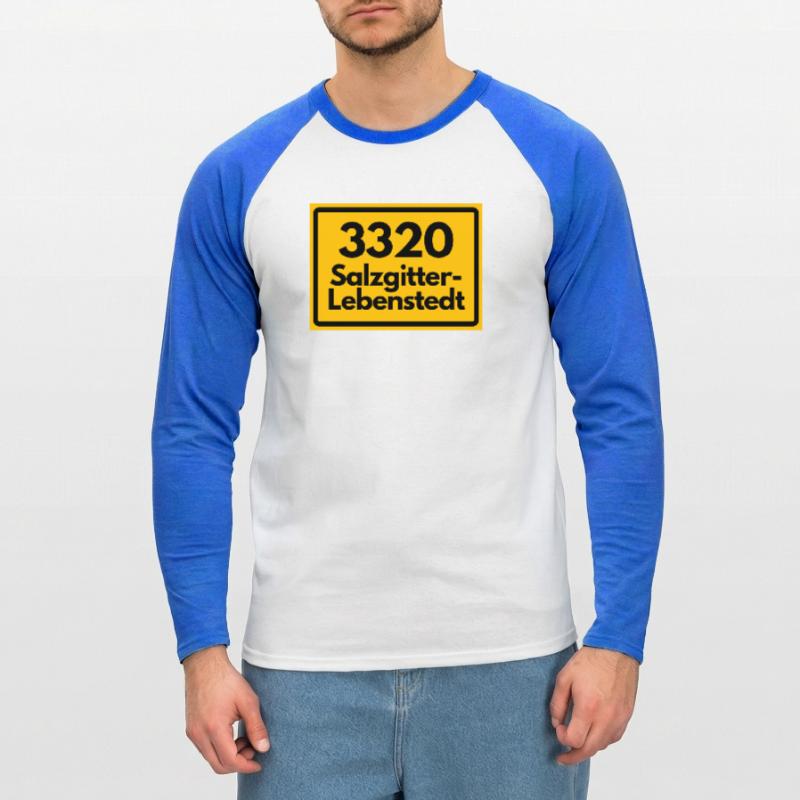 OLD POSTCODE POSTCODE RETRO 3320 SALZGITTER Unisex Long Sleeve Baseball T-Shirt