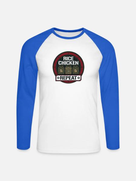 Schnittsaison Bei Reduziertem Kaloriendefizit - Unisex Baseballshirt langarm - Weiß/Royalblau