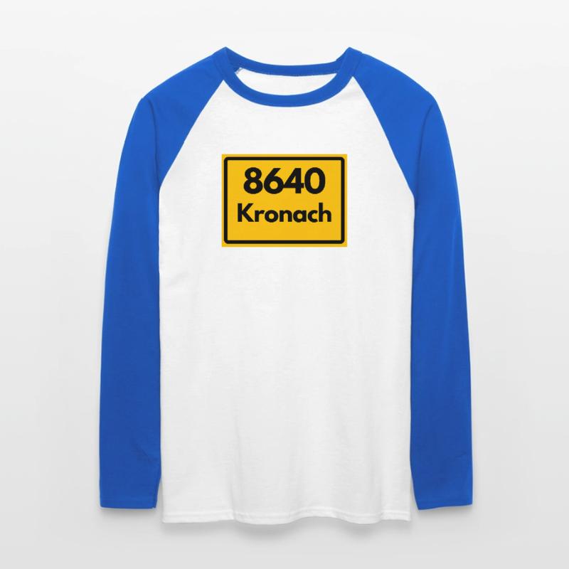 OLD POSTCODE ZIP CODE 8640 KRONACH HEIMATSTOLZ Unisex Long Sleeve Baseball T-Shirt