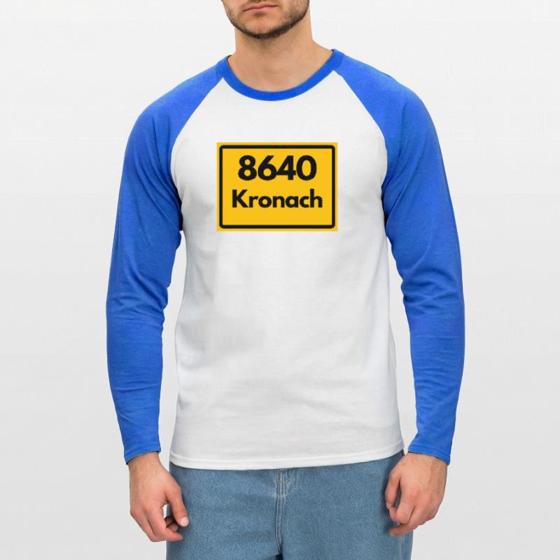 OLD POSTCODE ZIP CODE 8640 KRONACH HEIMATSTOLZ Unisex Long Sleeve Baseball T-Shirt