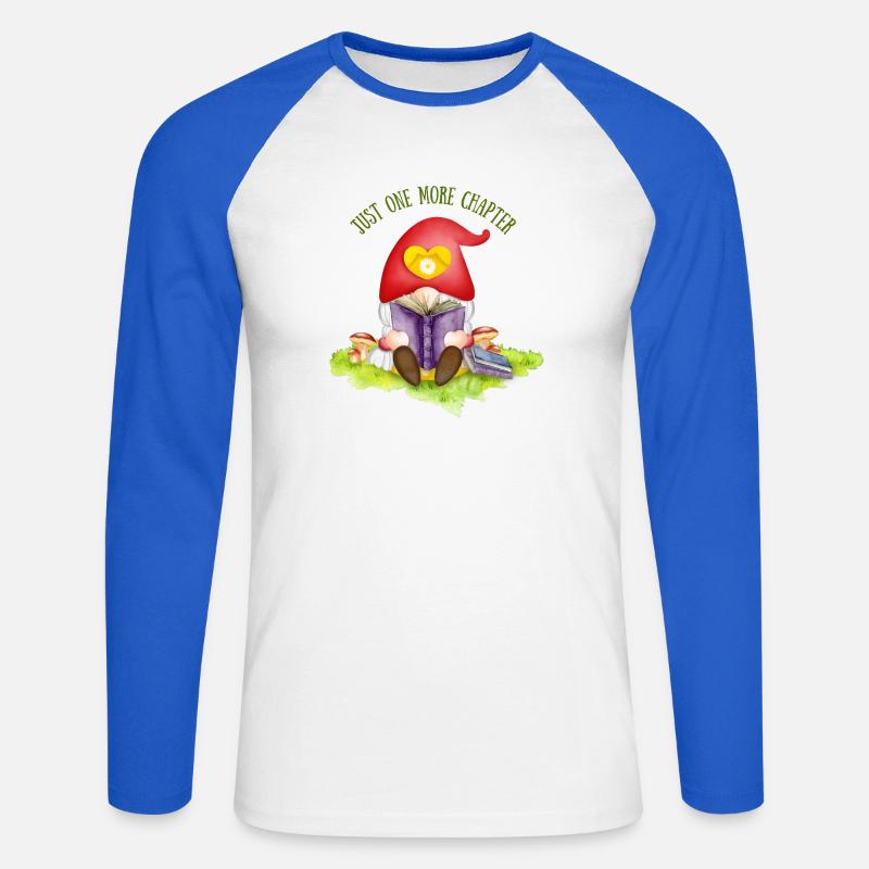 Nur noch ein Kapitel - Unisex Baseballshirt langarm - Weiß/Royalblau