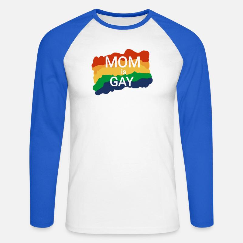 Lesbisch Mutter zum Mutterwürdigkeiten  - Unisex Baseballshirt langarm - Weiß/Royalblau