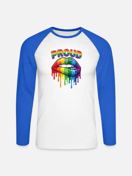 Pride Month LGBT – Stolz! - Unisex Baseballshirt langarm - Weiß/Royalblau