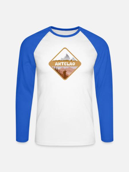 Antelao als Mountains - Unisex Baseballshirt langarm - Weiß/Royalblau