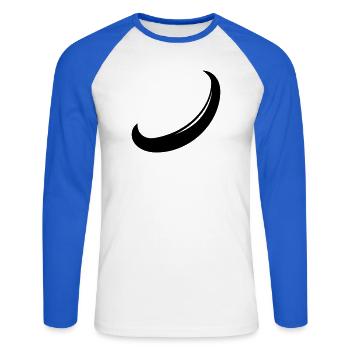 boomerang - Unisex Long Sleeve Baseball T-Shirt - white/royal blue - Front - Nik (191cm)