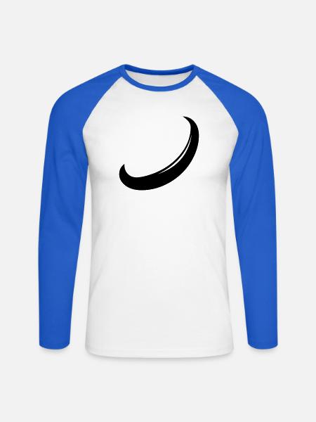 boomerang - Unisex Long Sleeve Baseball T-Shirt - white/royal blue
