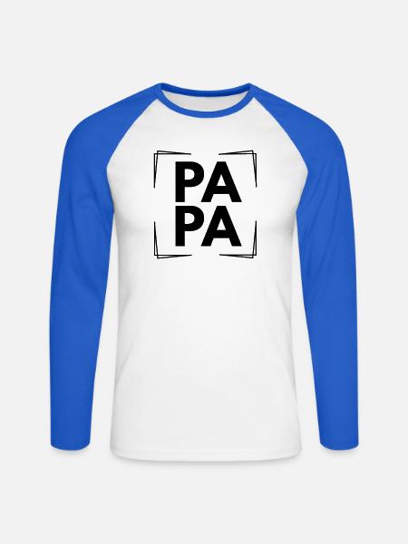 Dad - Unisex Long Sleeve Baseball T-Shirt - white/royal blue