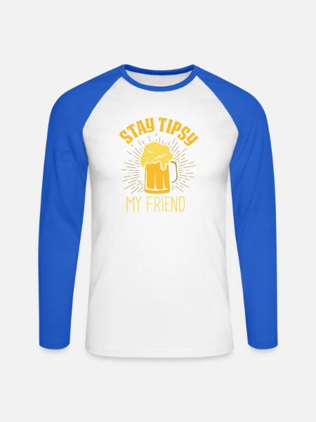 Kellner Barkeeper Ober Bar Bartender barchef - Unisex Baseballshirt langarm - Weiß/Royalblau
