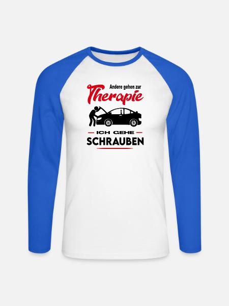 Automechaniker KFZ Mechaniker Schrauber Beruf - Unisex Baseballshirt langarm - Weiß/Royalblau