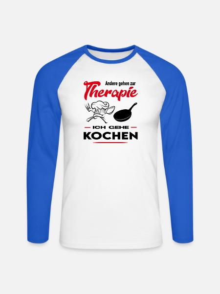 Koch Köchin Küchenchef Gastronom Beruf Arbeit - Unisex Baseballshirt langarm - Weiß/Royalblau