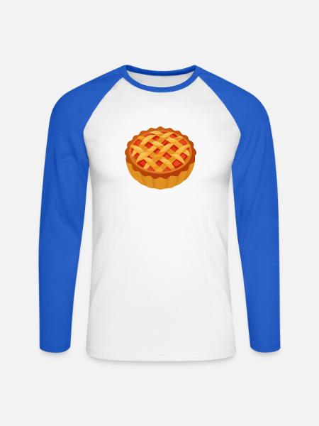 Leckerer Apfelkuchen - Unisex Baseballshirt langarm - Weiß/Royalblau