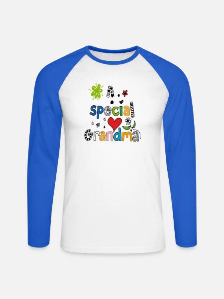 Grandma - Unisex Baseballshirt langarm - Weiß/Royalblau