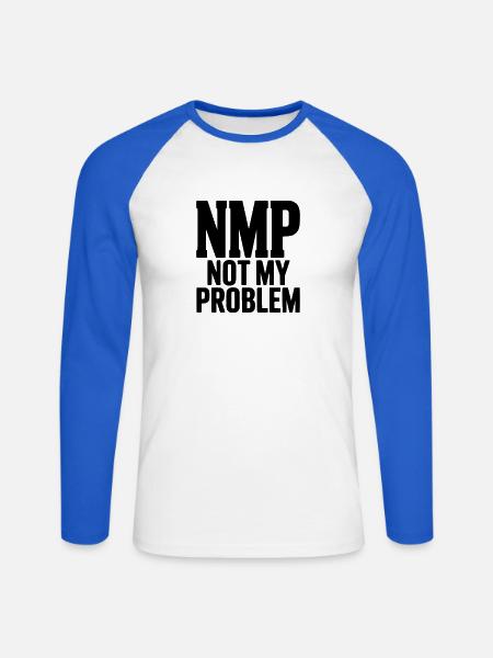 NMP ist nicht mein Problem - Unisex Baseballshirt langarm - Weiß/Royalblau