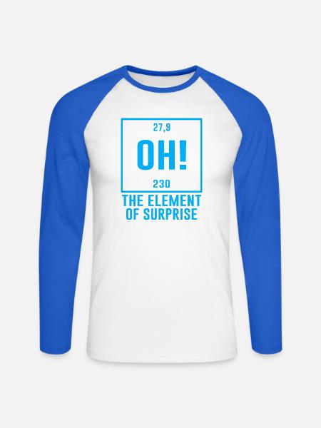 Chemiker Chemie Student Periodensystem - Unisex Baseballshirt langarm - Weiß/Royalblau