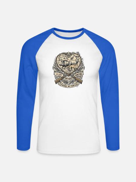 Jäger Schützenverein - Unisex Baseballshirt langarm - Weiß/Royalblau