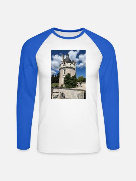 Der Turm der Marks - Unisex Baseballshirt langarm - Weiß/Royalblau