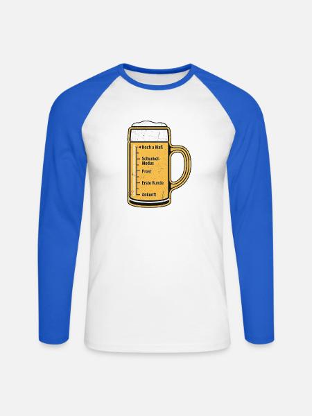Bayern Bierzelt - Unisex Baseballshirt langarm - Weiß/Royalblau