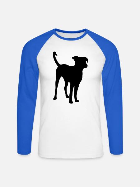 Reka - Unisex Baseballshirt langarm - Weiß/Royalblau