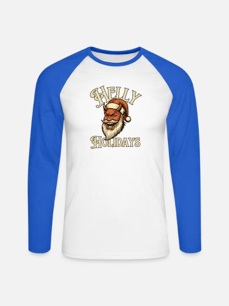 Helly Holidays Halloween - Unisex Baseballshirt langarm - Weiß/Royalblau