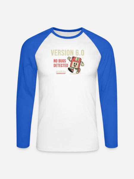 60th Birthday Programmer Version 6.0 - Unisex Baseballshirt langarm - Weiß/Royalblau